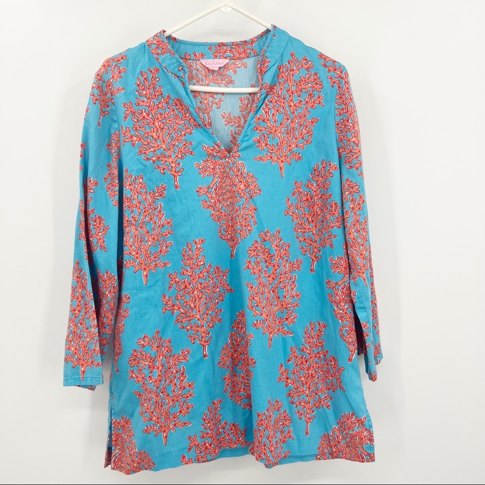 Lilly Pulitzer Blue Tunic Dress Large
